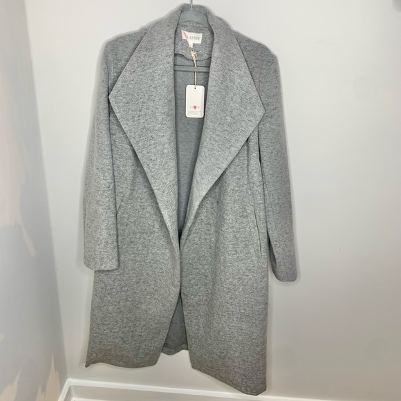 Gray Soft-Brushed Overcoat Women - Picture 1 of 5